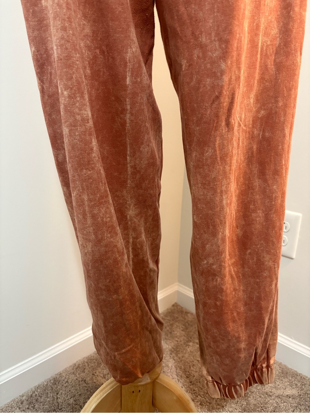 Zenana Outfitters Rust Mineral-Wash Joggers - Picture 9 of 12